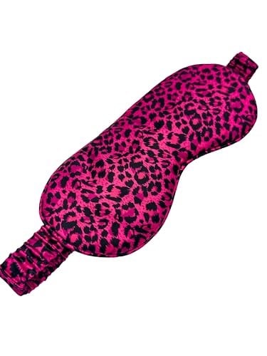 ICON SILK%100 Saf İpek Uyku Maskesi Göz Bandı (Purple Leopard)