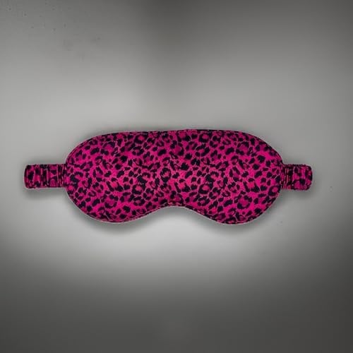 ICON SILK%100 Saf İpek Uyku Maskesi Göz Bandı (Purple Leopard)