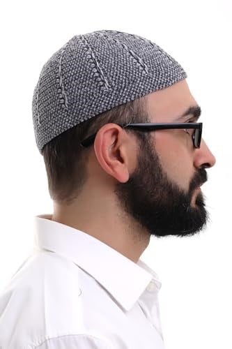 İhvan Online Füme Gri Kışlık Çift Renk Kadife Namaz Takkesi