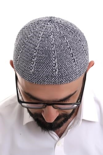 İhvan Online Füme Gri Kışlık Çift Renk Kadife Namaz Takkesi