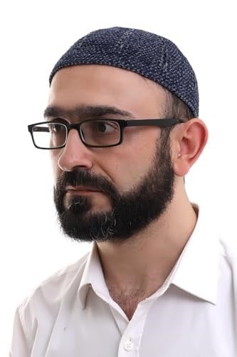 İhvan Online Lacivert Füme Kışlık Çift Renk Kadife Namaz Takkesi