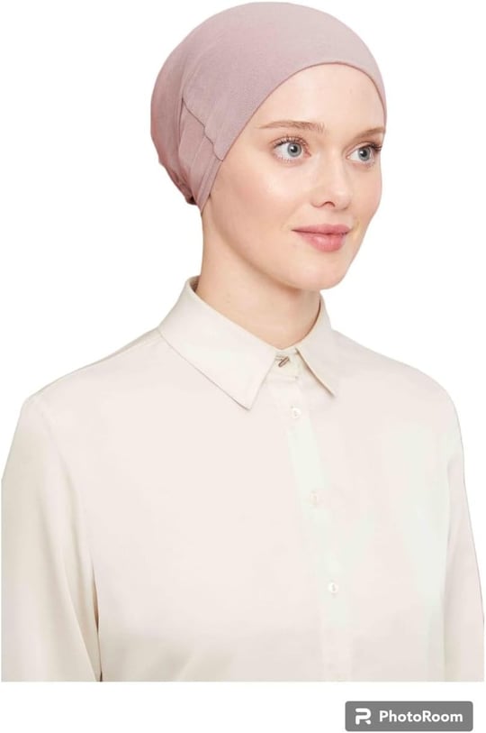 İhvan Online Lastikli Silikonlu Kaymaz Tesettür Bone Pembe