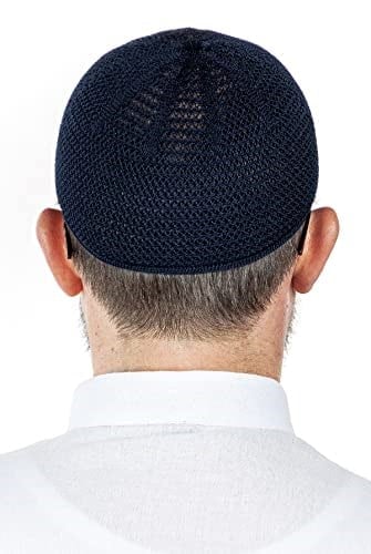 İhvan Online Lüks Çelik Örme Namaz Takkesi Lacivert 1 Adet