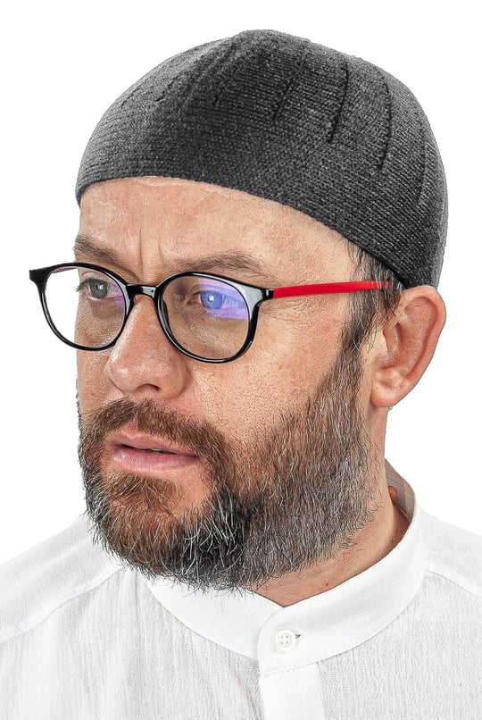 İhvan Online Orlon Örme Kışlık Yün Bere Takke Sade Füme