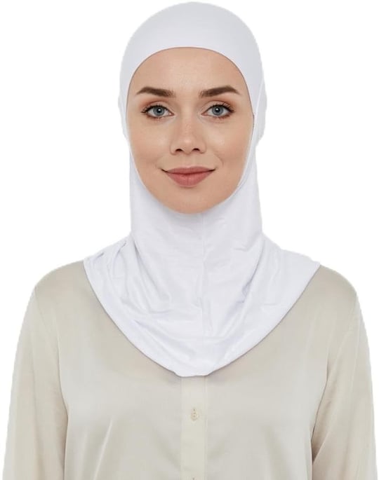 İhvan Online Pratik Boyunluklu Tesettür Hijab Bone Beyaz