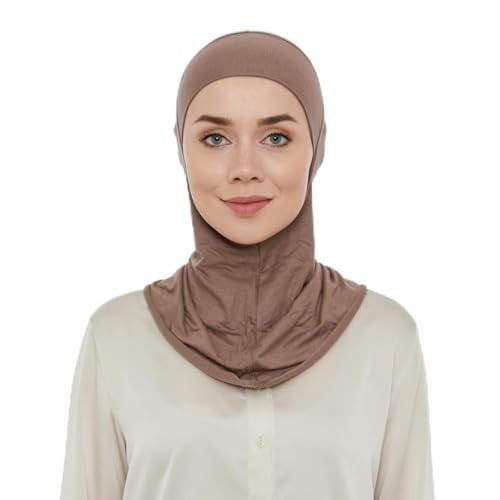 İhvan Online Pratik Boyunluklu Tesettür Hijab Bone Açık Kahverengi