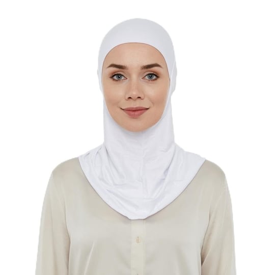 İhvan Online Pratik Boyunluklu Tesettür Hijab Bone Beyaz