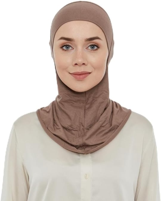 İhvan Online Pratik Boyunluklu Tesettür Hijab Bone Açık Kahverengi