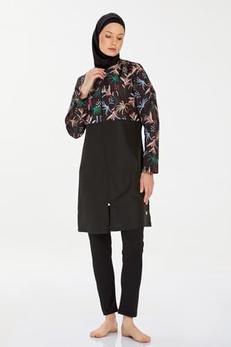 İhvan Online Rozamay 9282-24 Siyah Nissa Tam Tesettür Mayo
