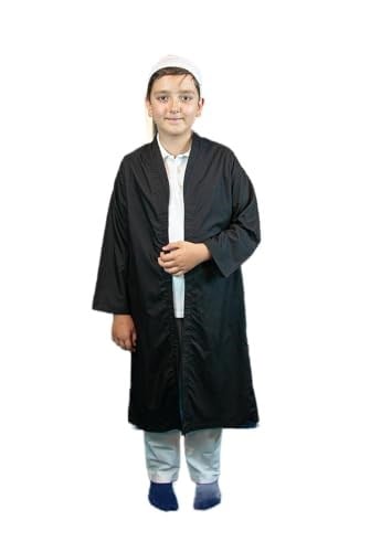 Ihvan Online Siyah Buhara Yaka Namaz Elbisesi Erkek Çocuk Cübbe