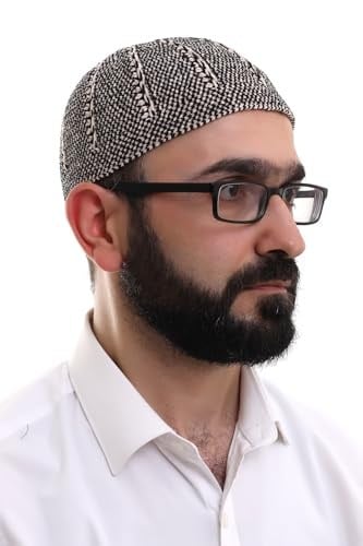 İhvan Online Siyah Taş Kışlık Çift Renk Kadife Namaz Takkesi