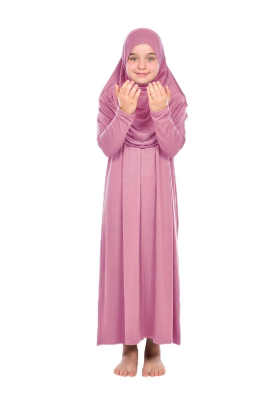 Ihvan Online Tek Parça Pratik Başörtülü Çocuk Namaz Elbisesi Haki - Seçenekler: 6-7 Yıl, 8-9 Yıl, 10-11 Yıl, Tek Beden