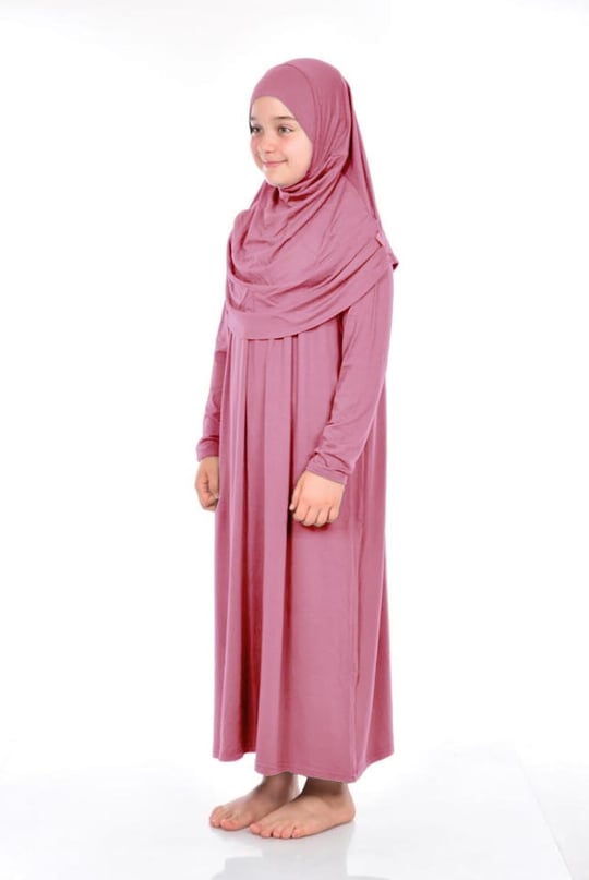 Ihvan Online Tek Parça Pratik Başörtülü Çocuk Namaz Elbisesi Haki - Seçenekler: 6-7 Yıl, 8-9 Yıl, 10-11 Yıl, Tek Beden
