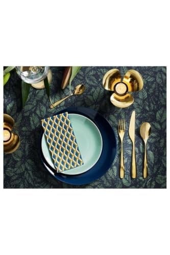 IKEA 24 Parça Paslanmaz Çelik Çatal Bıçak Kaşık Seti, Gold Renk, 6lı