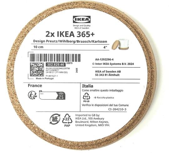 Ikea 365+ kupa, bardak, fincan altlığı derin oluklu(10cm) masa yüzeyini korur,Takı kasesi 4 adet