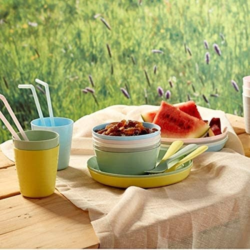 IKEA 704.613.85 KALAS 18 Parça Sofra Takımı Seti, Karışık Renkler, Bir Çocuğun Yiyecekleri Kesmesi ve Bölmesi Daha Kolay, Çocukların Küçük Ellerinde Tutması Kolay, Bıçağın Tırtıklı Kenarı Vardır
