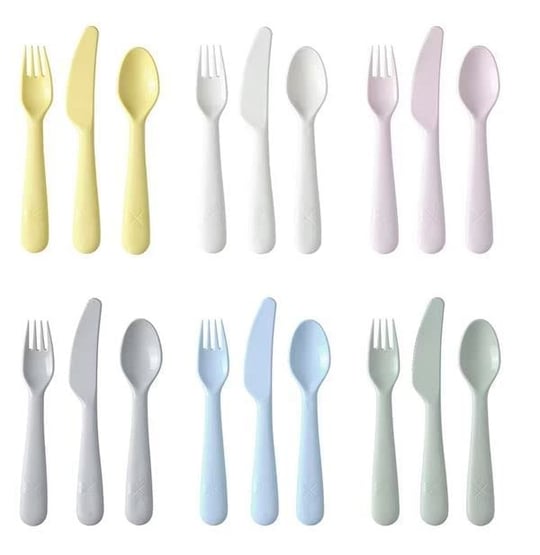 IKEA 704.613.85 KALAS 18 Parça Sofra Takımı Seti, Karışık Renkler, Bir Çocuğun Yiyecekleri Kesmesi ve Bölmesi Daha Kolay, Çocukların Küçük Ellerinde Tutması Kolay, Bıçağın Tırtıklı Kenarı Vardır