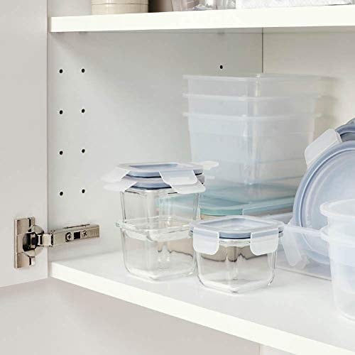 IKEA ASIA 365+ Cam Saklama Kutuları, Kapaklı Yiyecek Kabı, SquareGlass 180ml, 3lü Set