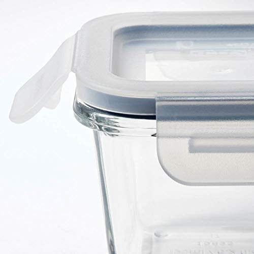 IKEA ASIA 365+ Cam Saklama Kutuları, Kapaklı Yiyecek Kabı, SquareGlass 180ml, 3lü Set