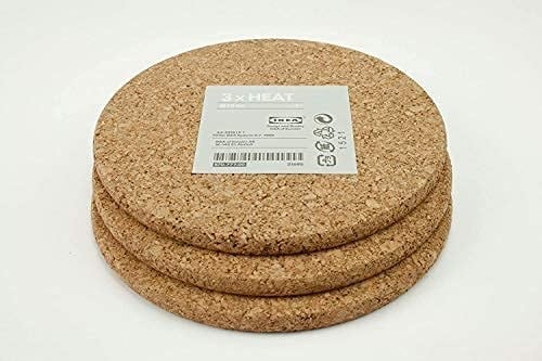IKEA HEAT 3lü set mantar tencere altlığı 19 cm çapında mantar altlık