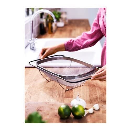 IKEA Idealisk – Colander, Stainless Steel, Black – 34 x 23 cm