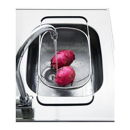 IKEA Idealisk – Colander, Stainless Steel, Black – 34 x 23 cm