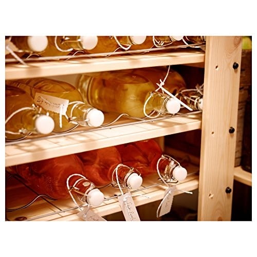IKEA KORKEN şeffaf cam şişe, tıpalı, yağ, sirke, içecek, bira, su, kombucha, kefir, soda için sallanan şişeler, (481 ml)