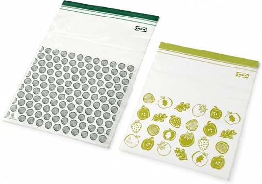Ikea Plastik torba Istad, 30 adet paket, şunlardan oluşur: 15 torba 6 l (28,5 x 41 cm) ve 15 torba 4,5 l (27 x 34 cm), tekrar kullanılabilir, çünkü tekrar kapatılabilir