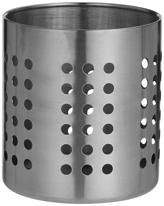 IKEA sepeti Ordning Besteckstaender paslanmaz çelik – Kuechenutensilienhalter – 12 cm Çap-13,5 cm Yükseklik, paslanmaz çelik, Gümüş, 14 x 12 x 12 cm