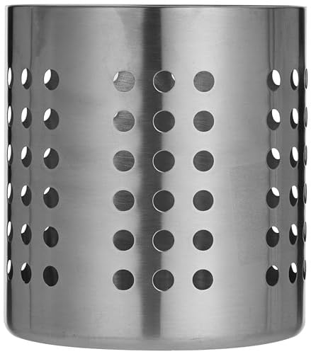 IKEA sepeti Ordning Besteckstaender paslanmaz çelik – Kuechenutensilienhalter – 12 cm Çap-13,5 cm Yükseklik, paslanmaz çelik, Gümüş, 14 x 12 x 12 cm