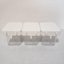 IKEA Skadis Kapaklı Saklama Kabı Beyaz / 3lü Paket 803.359.09