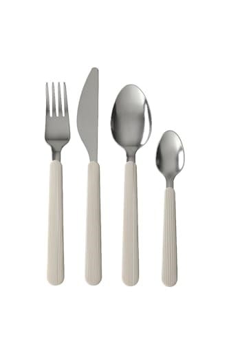 IKEA Upphojd Bej 16 Parça 4 Kişilik Çatal Bıçak Kaşık Takımı, Gümüş