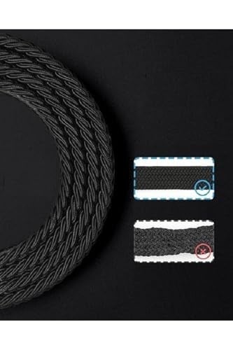 İkili Elastik Örgü Kemer 3,5cm Siyah ve Yeşil Lastik Kemer Unisex