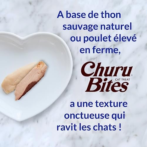 INABA Churu Bites - Kedi elinizden beslenmek için davranır - kremsi dolgulu çıtır çantalar - tavuk