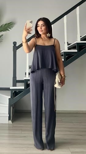 İndigo Premium Tnsel Kumaş Bluz Pantolon Takım - Bedenler: M, L