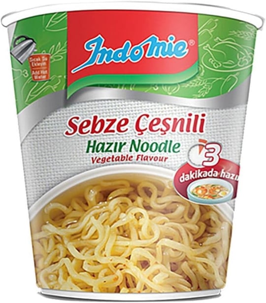 Indomie Noodle Sebzeli 60 gr Bardak x 8 Adet