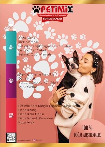 İnek Memesi Çubukları Çiğneme Kemikleri Köpek Ödül Maması 130g