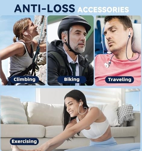Inesore Manyetik ile 1 Paket AirPod Kayışı,Spor Anti-Kayıp için AirPod Kordon Anti-Kayıp,AirPods 4 ile Uyumlu Hava Bölmeleri Aksesuarları, Air Pod Pro 2/1, Air Pod 3/2/1 -Beyaz