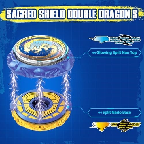 INFINITY NADO Spinning Tops Metal Toys for Boys, Battle Tops Sword Launcher, Battling Tops for Boys Girls 5 6 7 8 9 10 11 12 Years, Split Series  - Seçenekler: Ejderha, Ayı, Blazing War Bear, Kanatlar