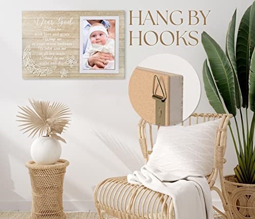 INNObeta Kızlar için Vaftiz Hediyeleri - Vaftiz Hediyeleri, Kız Bebekler, Erkek Çocuklar için Vaftiz Hediyeleri - Vaftiz Annesi, Vaftiz Babası, Vaftiz Ebeveyninden Bebek Özel Hediyeleri - Ahşap Resim 