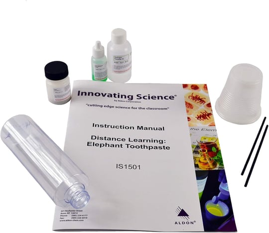 Innovating Science Fil Diş Macunu: Katalizörleri, Kimyasal Reaksiyonları ve Faz Değişikliklerini Keşfedin - Kimya Gösterisi Mesafe Öğrenme Kiti - Bilim Yenilik