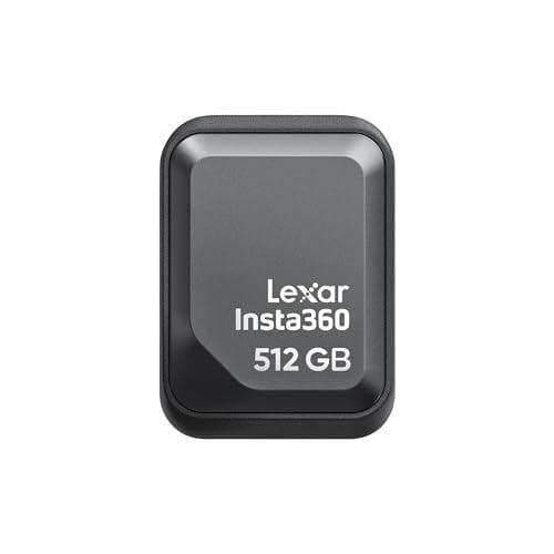 Insta360 Hızlı Okuyucu 512 GB Taşınabilir SSD, Hızlı Harici Thumb Sürücü Depolama, USB-C Memory Stick Ace Pro 2/X5/X4 Air, iPhone, Android, PC, Yaratıcılar için Lexar ile Birlikte Geliştirildi