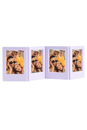 Instax Mini Film Uyumlu Lila 4lü Mıknatıslı Fotoğraf Çerçeve Seti