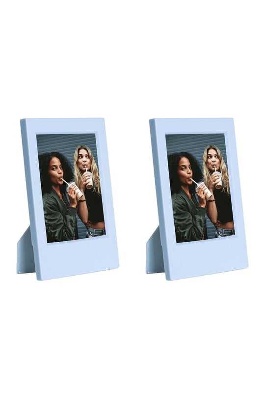 Instax Mini Film Uyumlu Mavi 2li Klasik Fotoğraf Çerçeve Seti