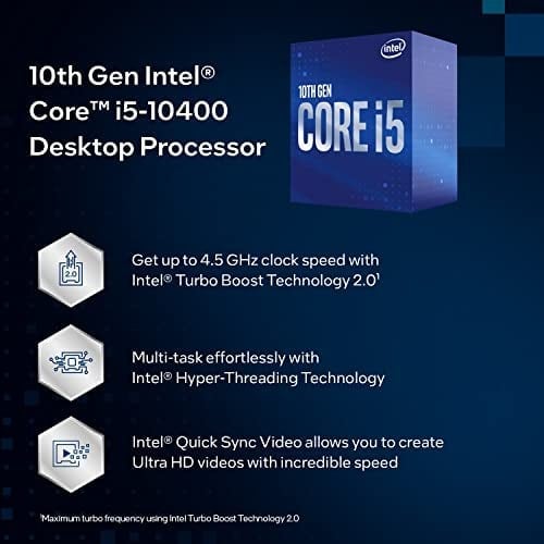 Intel BX8070110400 i5 10400 2.9GHz 12MB LGA1200 14nm UHD630 Gaming İşlemci