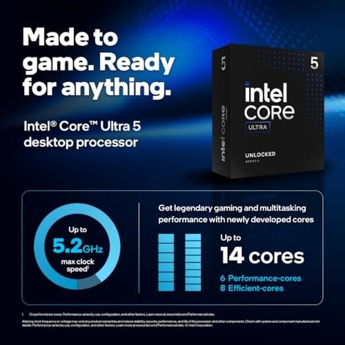 Intel® Core™ Ultra 5 245K 5,2 GHze kadar 14 Çekirdekli (6 P-Cores + 8 E-Core) Masaüstü Bilgisayar İşlemcisi