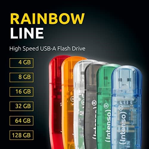 Intenso Rainbow Line USB bellek 64GB Turuncu 3502490 - Seçenekler: 64GB, 16 GB