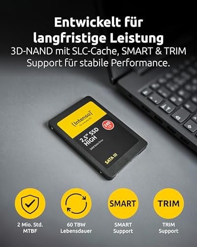 Intenso SSD 2.5 inç SATA 3 120 GB, Siyah - Seçenekler: 120GB, 240GB, 480GB, 960GB, Sata 2,5