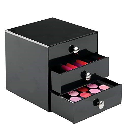InterDesign Bosphorus 35360Es 3 Çekmeceli Organizer, Akrilik, Siyah