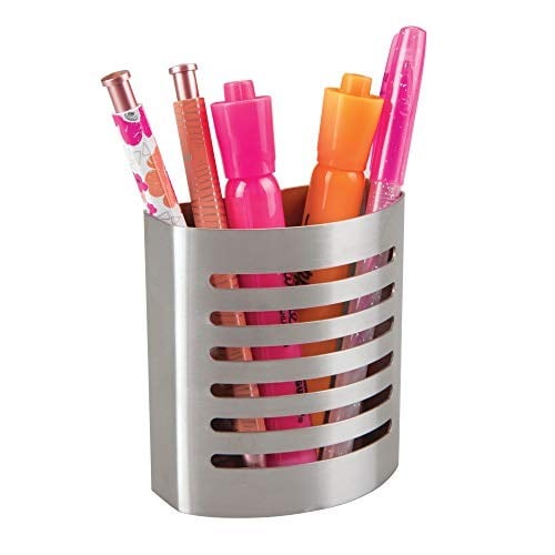 InterDesign Forma manyetik kalem tutucu ve kalem tutucu, paslanmaz çelik, Mattsilberfarben, Set of 1
